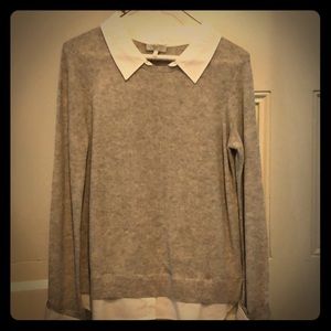 Joie Sweater with faux collar/cuffs